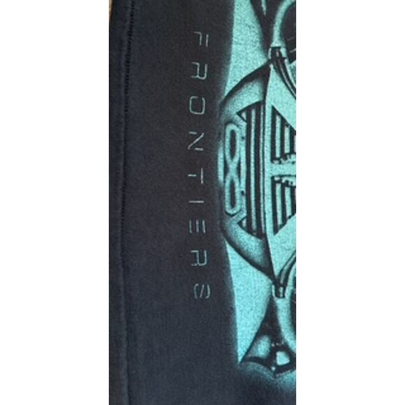 2019 Journey “Frontiers” Lucky Brand Black T-shirt Alien Graphic Blue Unisex XL - Picture 7 of 8